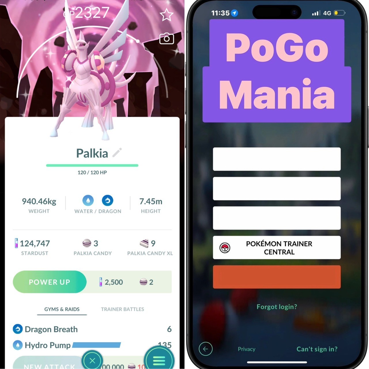 Shiny Palkia (Origin Form)✨Pearl Version Special BG✨mini PTC 20k✨