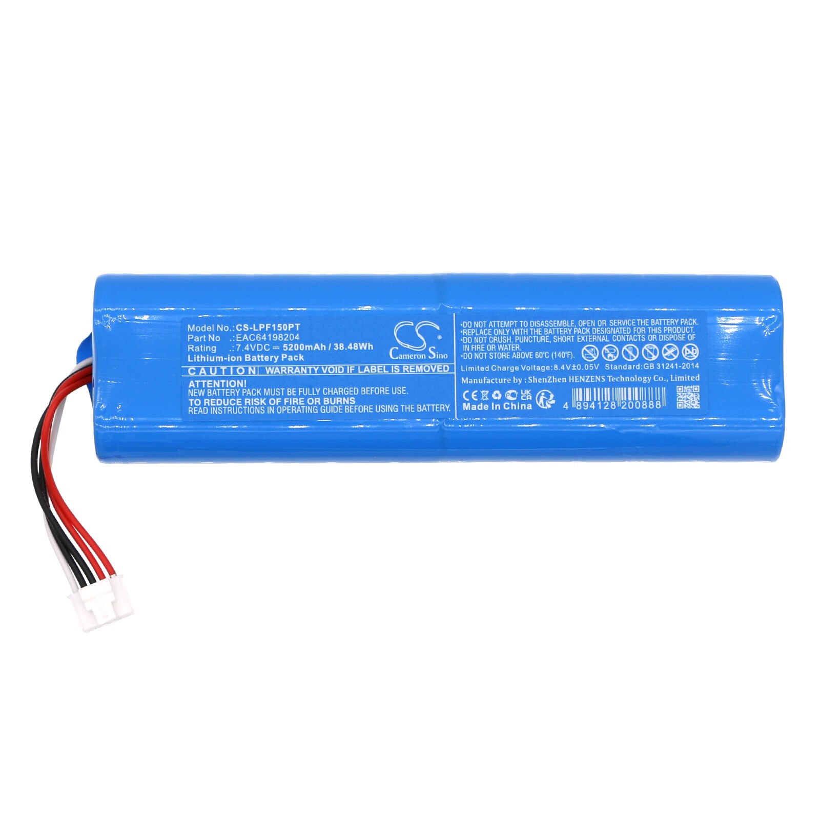 Li-Ion BATTERIE 7.4V 5200mAh Type EAC64198204 For LG PF50KA Projector