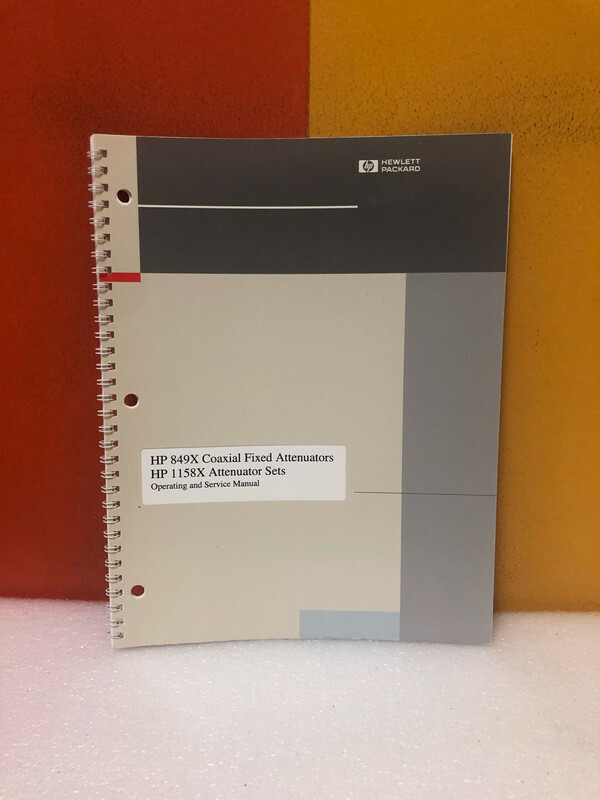 HP 08491-90077 849X & 1158X Coaxial Attenuator Sets Operating & Service Manual