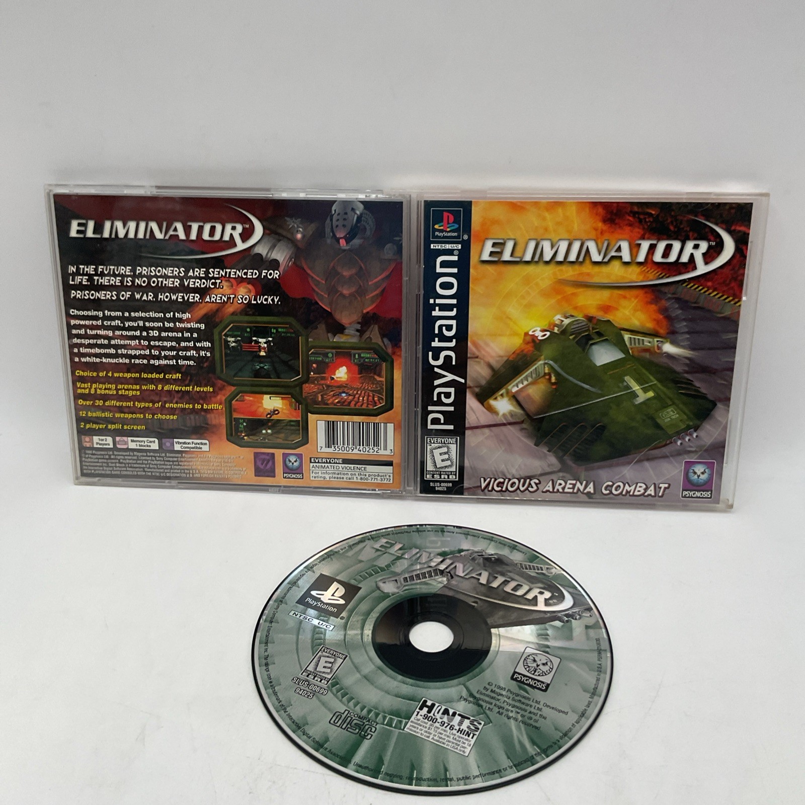 Eliminator - PS1 PS2 Playstation Game. CIB