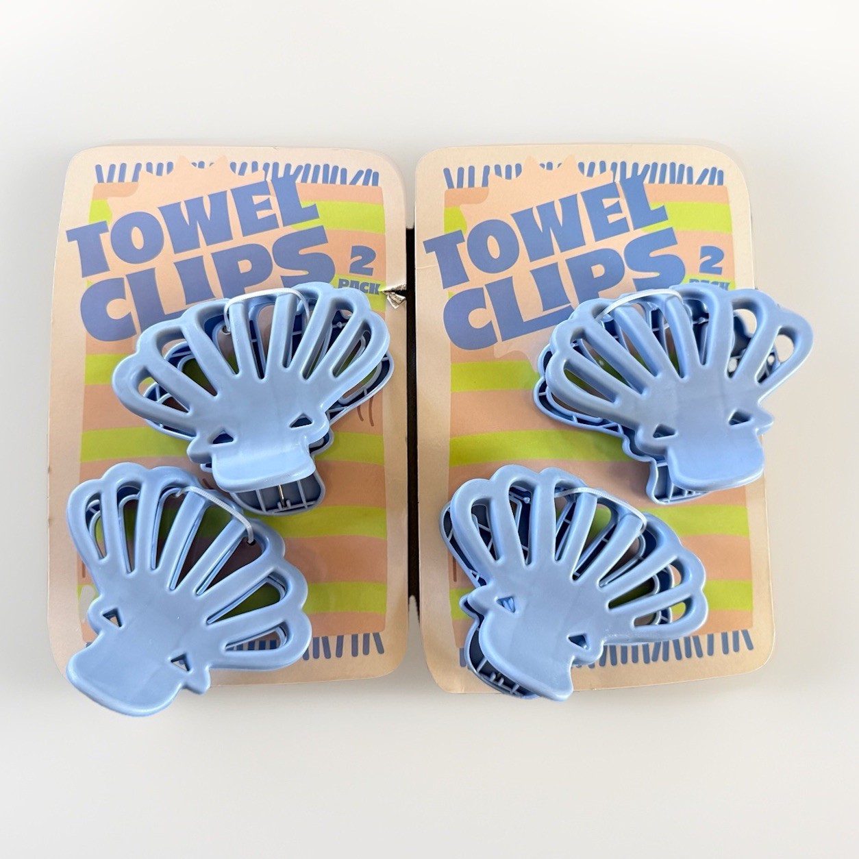Beach Towel Clips Shell Set of 4 Pool Chair Clips Towel Holders