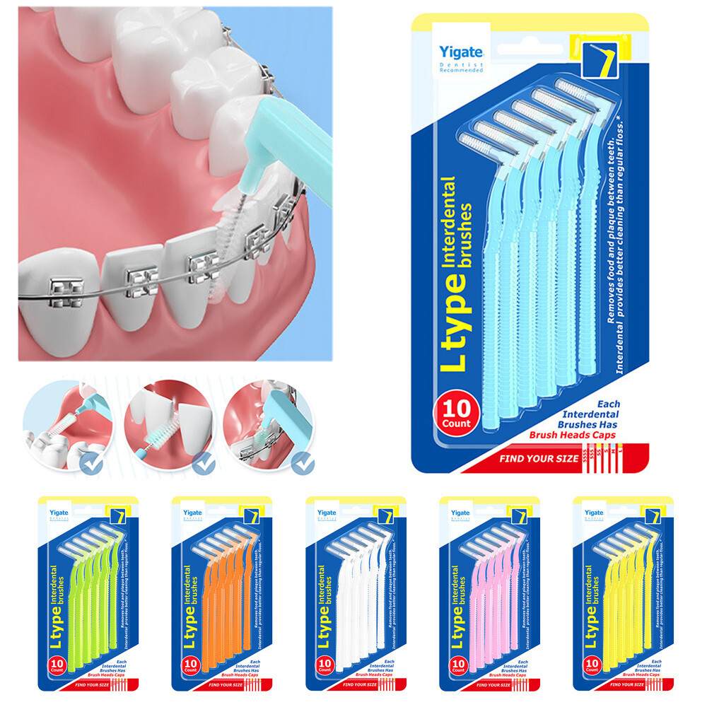 L Dental Orthodontic Interdental Brush Floss Sticks Tooth Floss Teeth Cleaning ∂