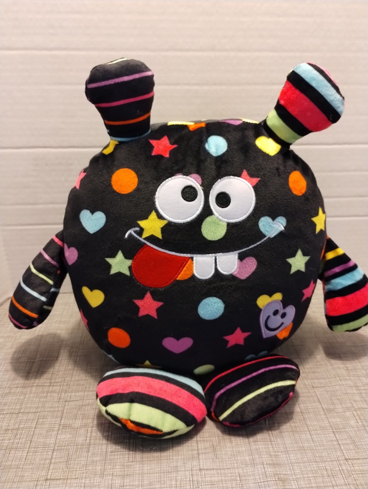 Little Miss Matched Black Silly Monster Pillow Buddy  Plush/Stuffed Animal