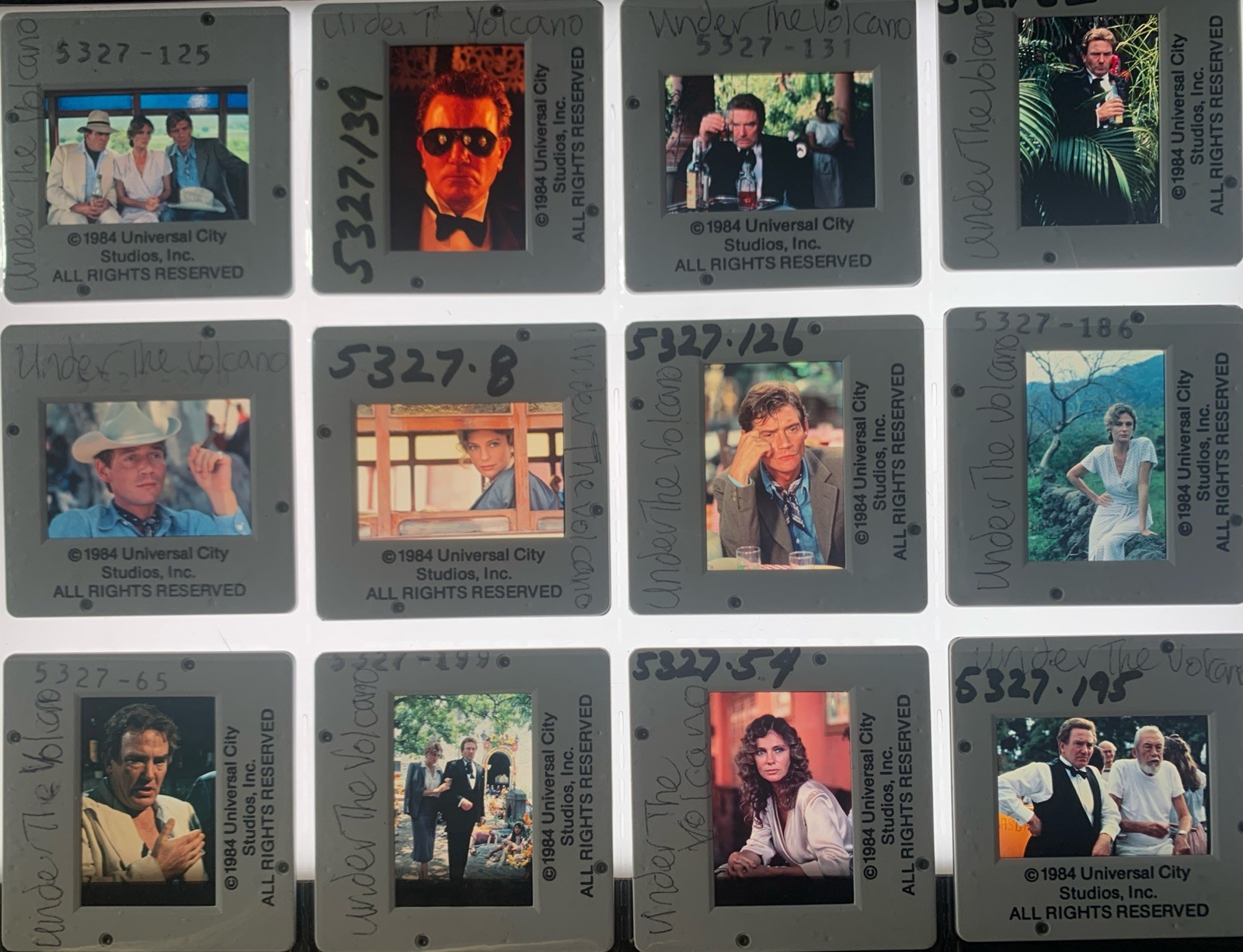 UNDER THE VOLCANO Jacqueline Bisset Albert Finney 1984 35mm Publicity Slides x12