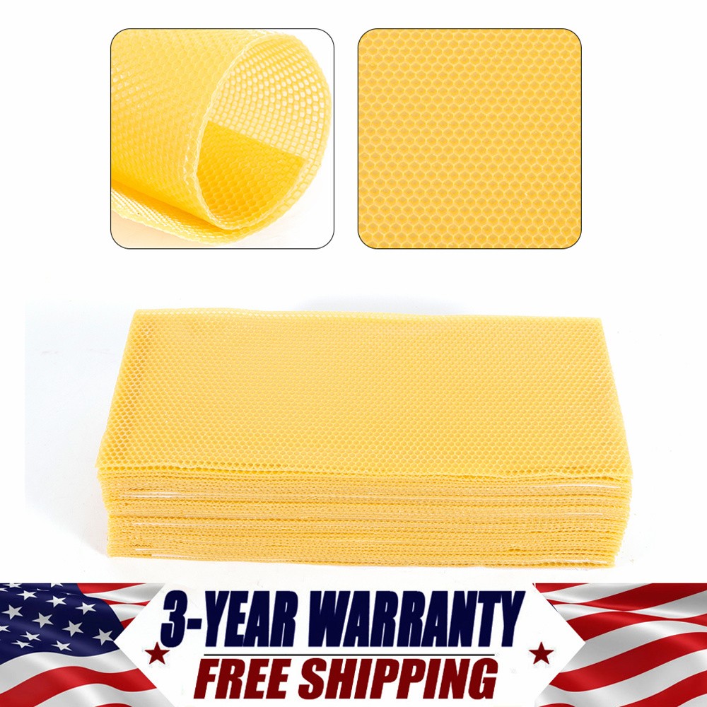 30 Honeycomb Sheets Bee Wax Foundation Beehive Frames for Beekeeping Brood Box
