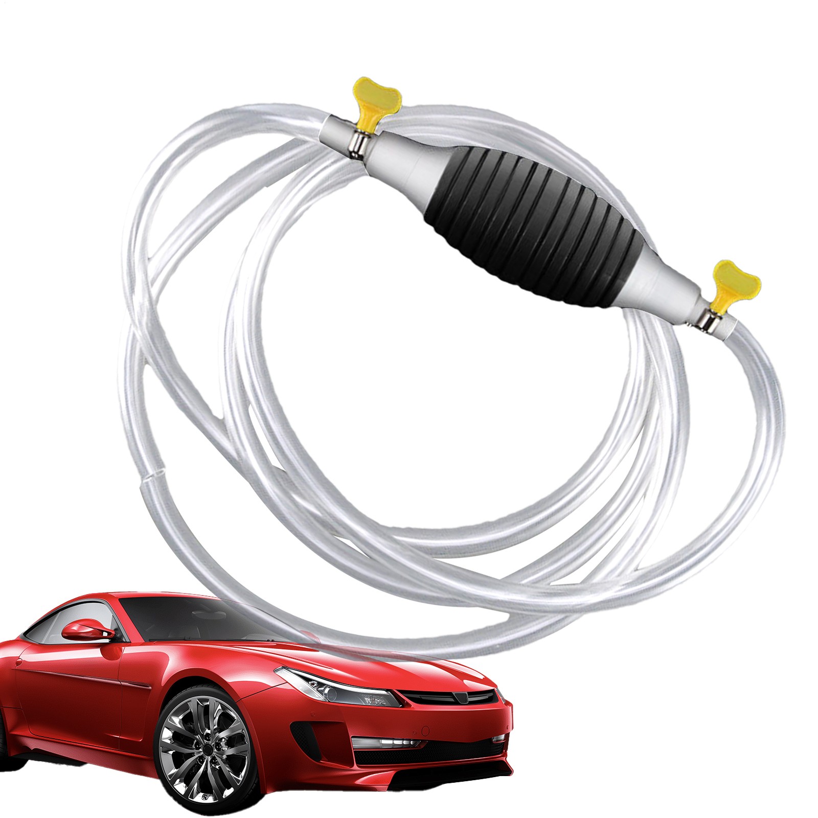 Multifunction Hand Siphon Pump Liquid Fuel Water Oil Sucker Pump W/ Hose