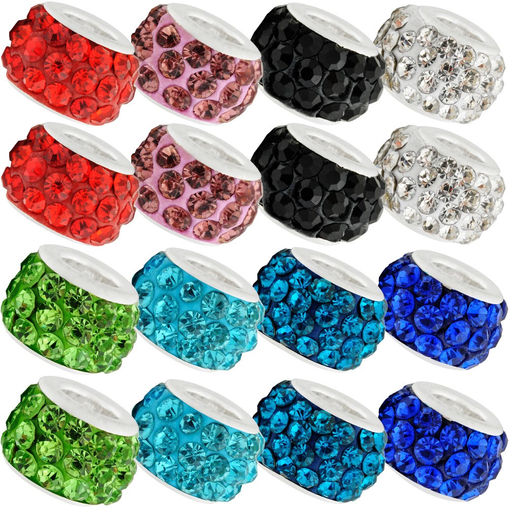 200Pcs Rhinestone Spacer Beads for DIY Jewelry Making Bracelets Necklaces