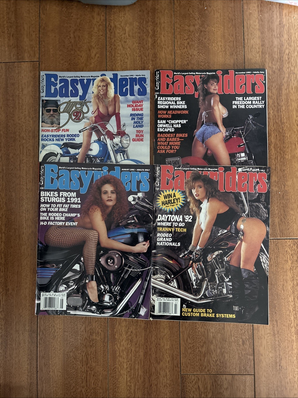 4 Easyriders Magazines 1992