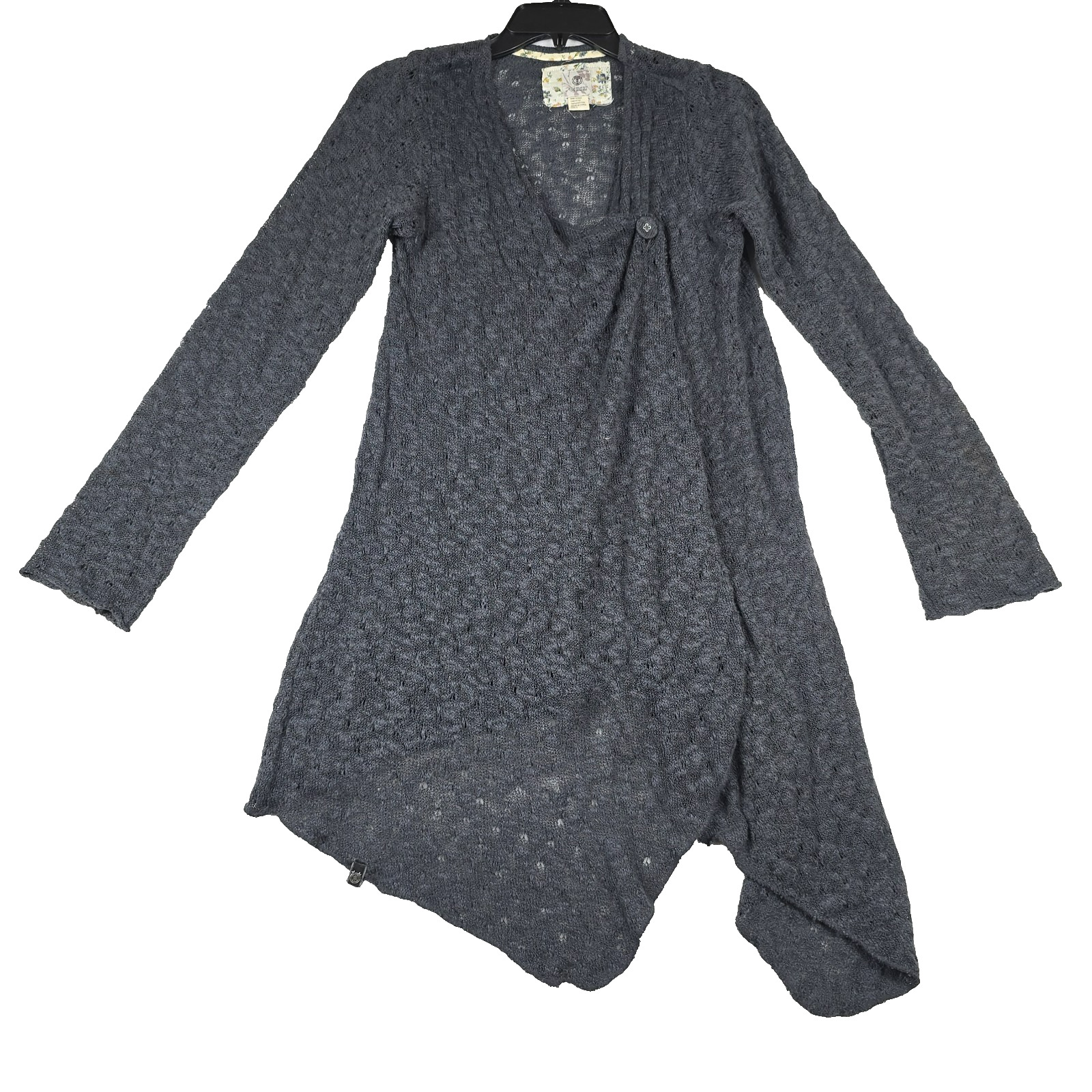 Element Women's Size Small Gray Long Sleeve Boho Knit Cardigan 