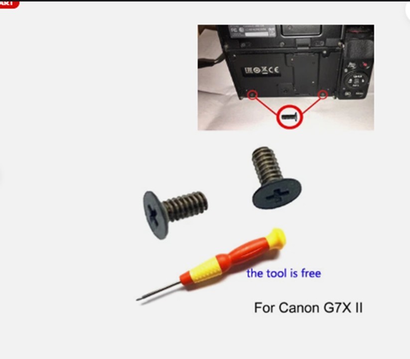 2pcs New Canon G7X mark ii Screen Screws and Screwdriver