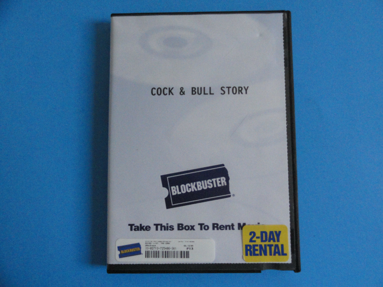 BLOCKBUSTER VIDEO STORE DVD RENTAL CASE " COCK & BULL STORY "  NO MOVIE INCLUDED