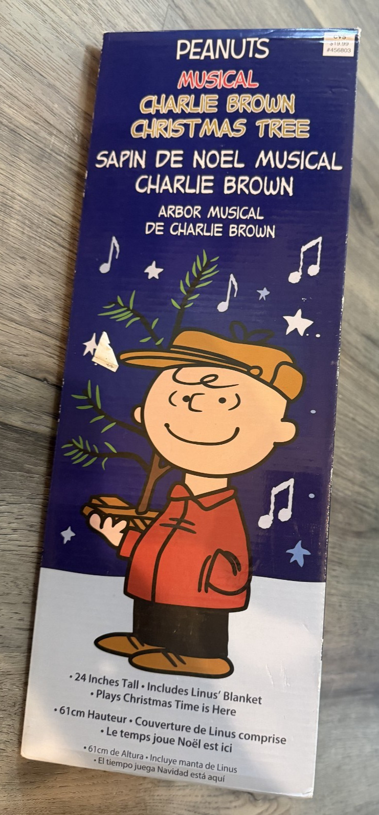 2018 PEANUTS CHARLIE BROWN 24" CHRISTMAS TREE LINUS BLANKET ORNAMENT NIB