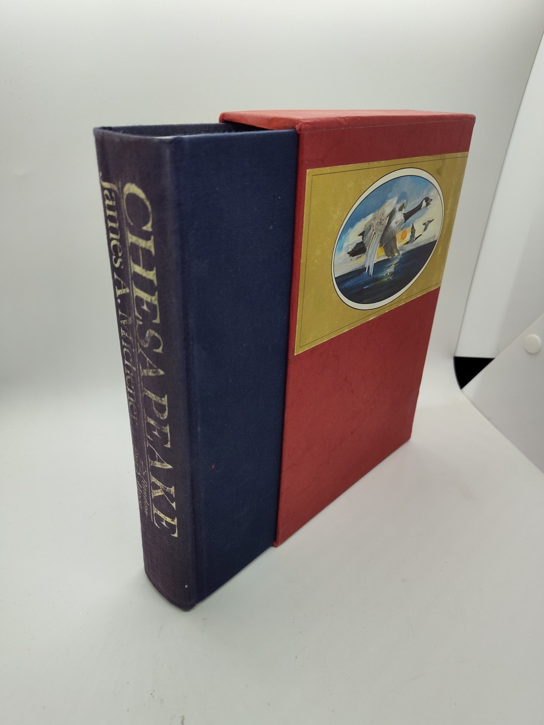 JAMES A MICHENER - Signed 1st! - CHESAPEAKE - Rare Presentation Edition leather