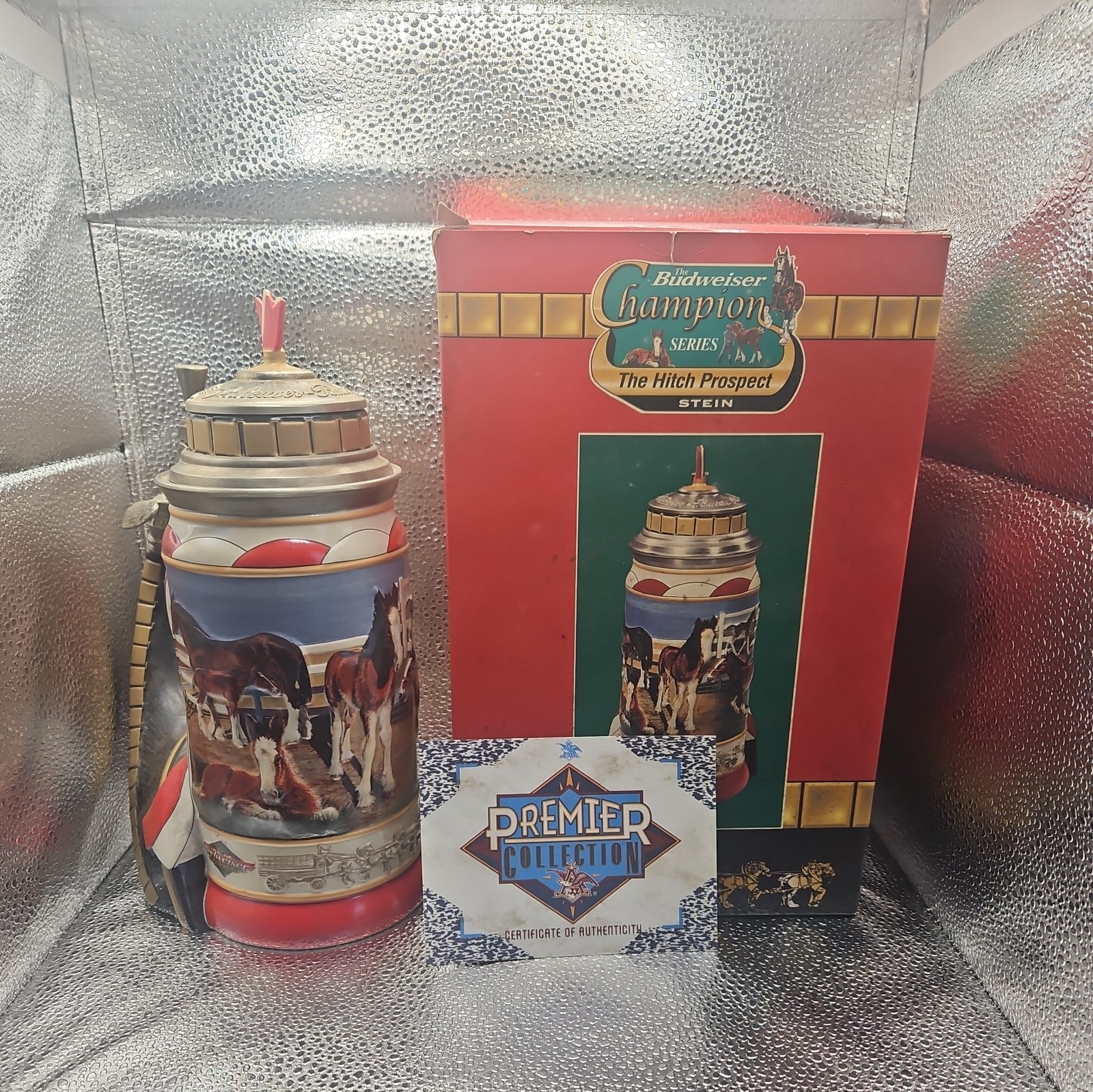 Vintage Budweiser Champion Series The High Hitch Prospect Stein #03661 2000