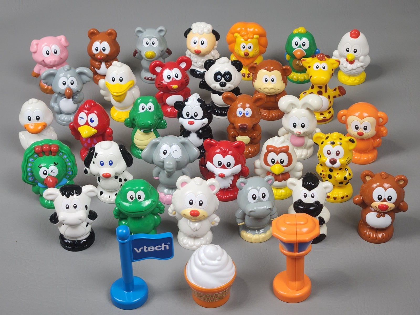 Vtech Smartville Animals Alphabet Learning Train Replacement Figures Lot of 35