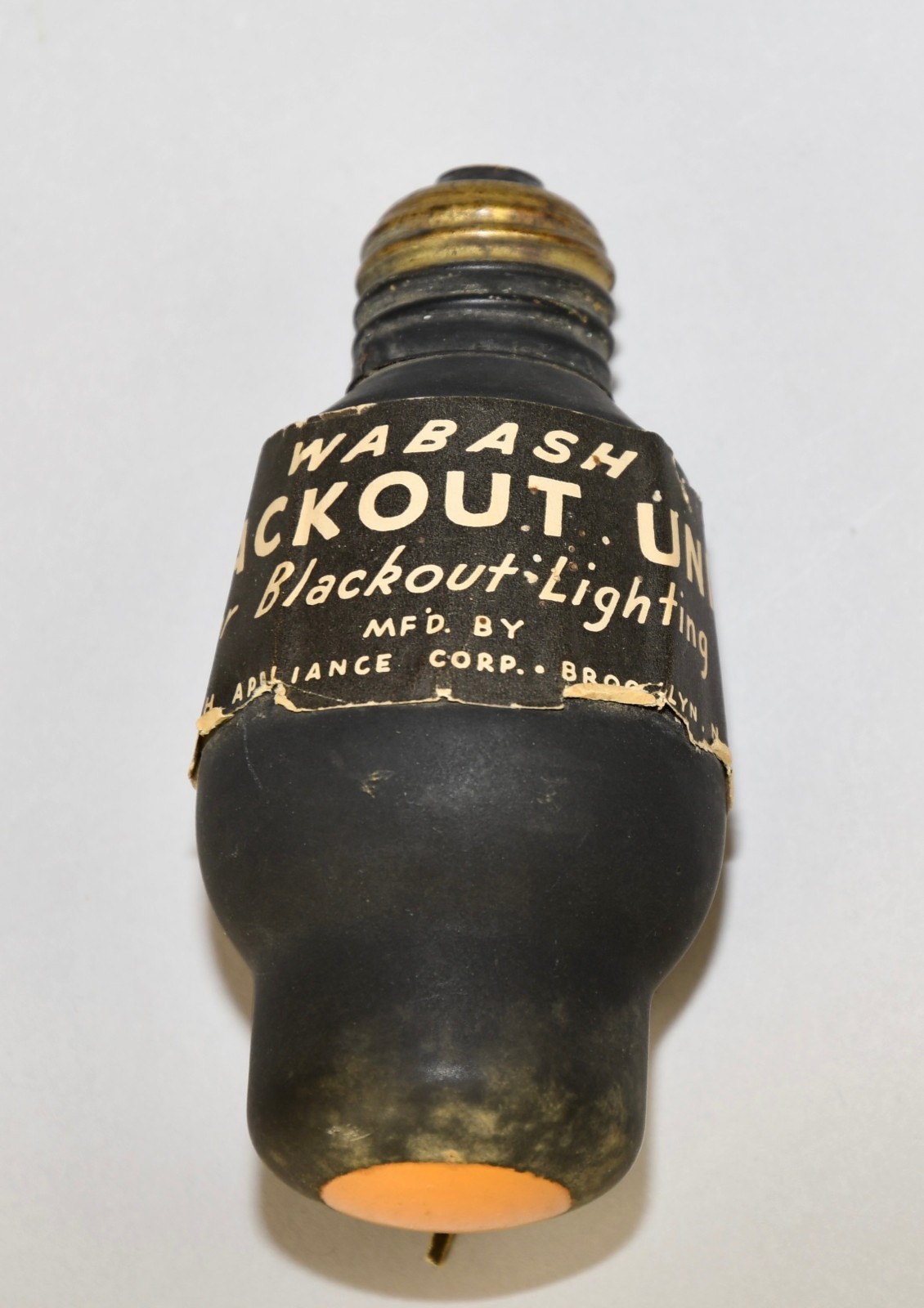 LOT OF 1 ANTIQUE WABASH BLACK OUT LAMP MEDIUM BASE E26 WORKING!