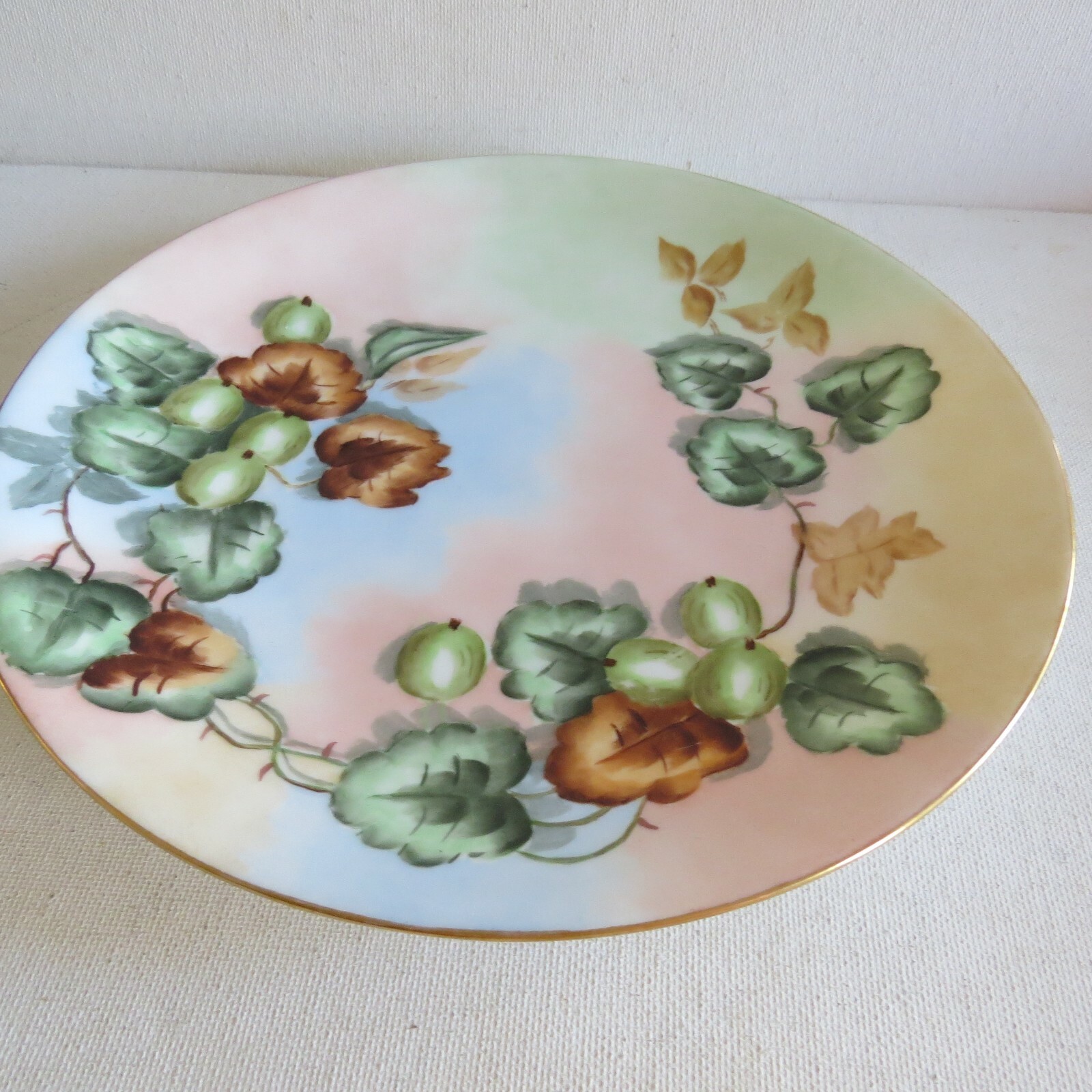 Vintage Favorite Bavaria COLLECTIBLE PLATE A. Mead~VINES & Grapes 