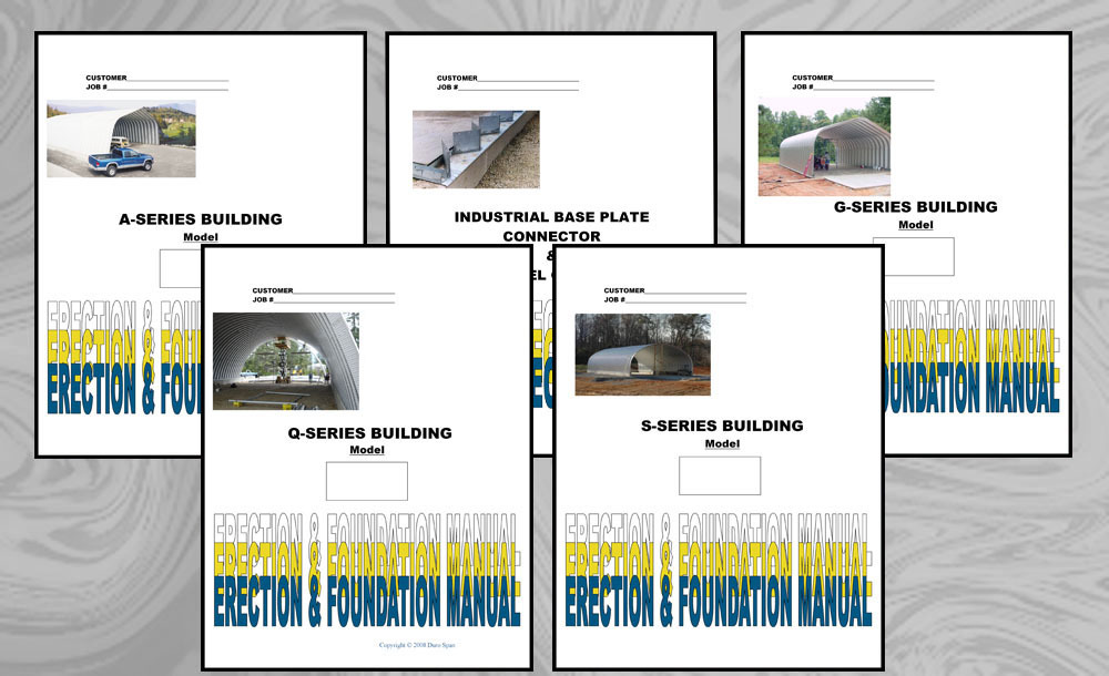 Steel Arch Duro Span 5-Models User Friendly Building Erection -Foundation Manual