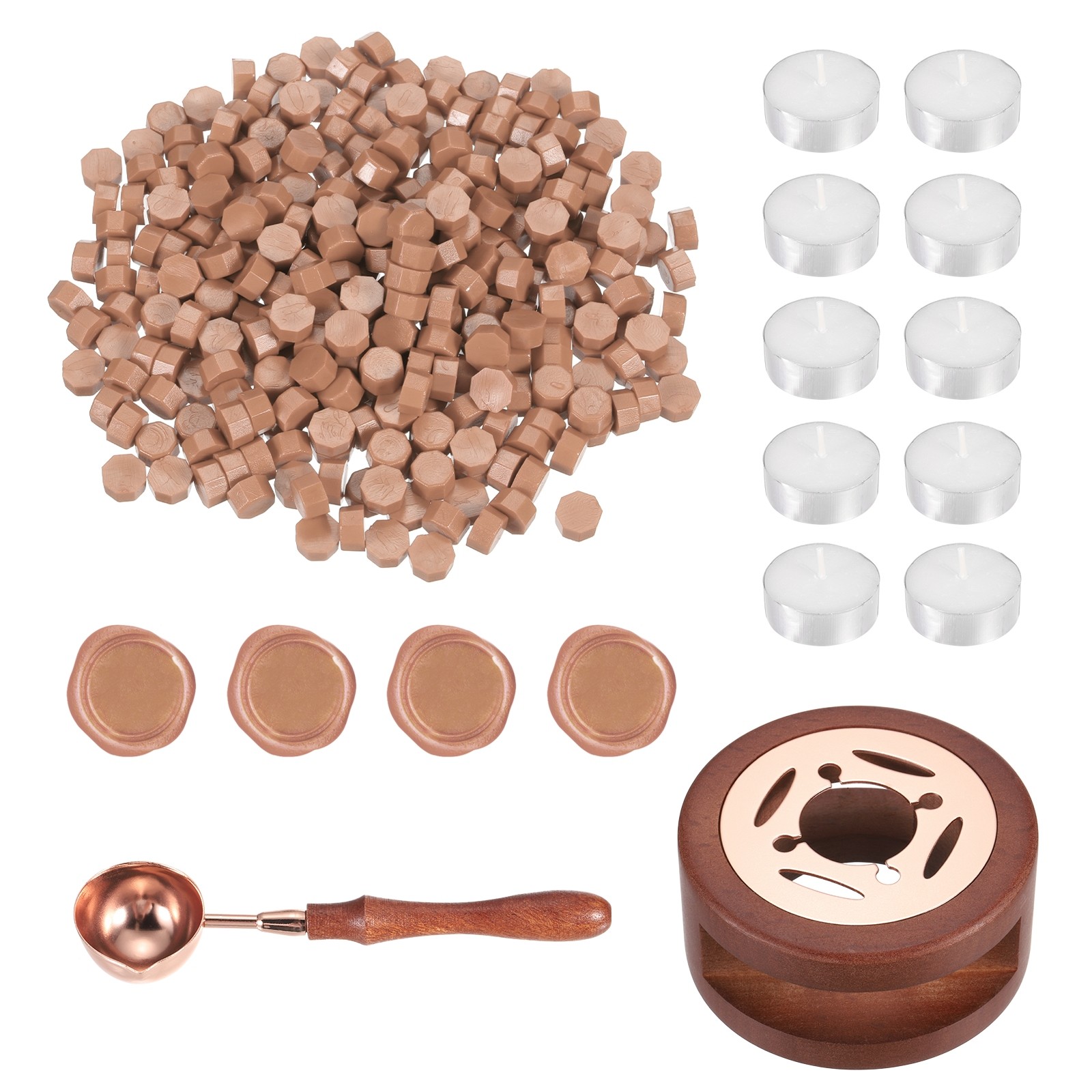 Wax Seal Kit, 300 Wax Beads, Candles, Apricot Skin