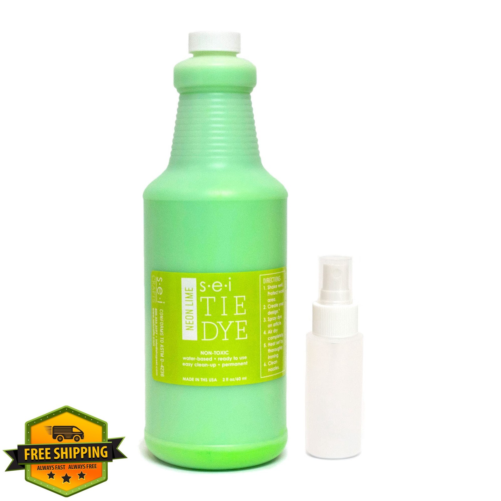 SEI Neon Lime Tie Dye Kit 1 Quart 32 Oz Large Groups Fabric Dye