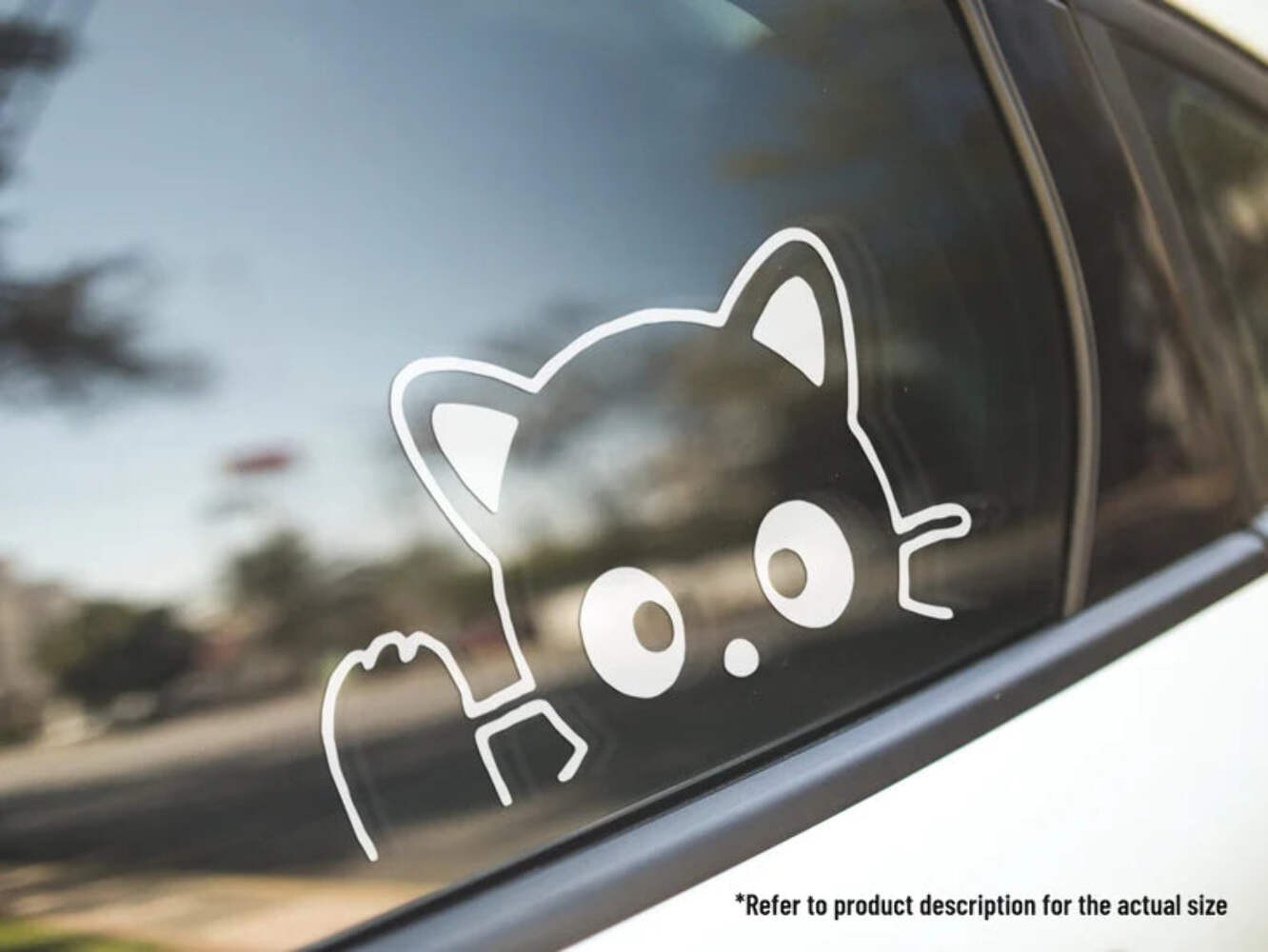 Cat Waving Cute Cat Lover Vinyl Car Truck Decal | Die Cut Vinyl Decal