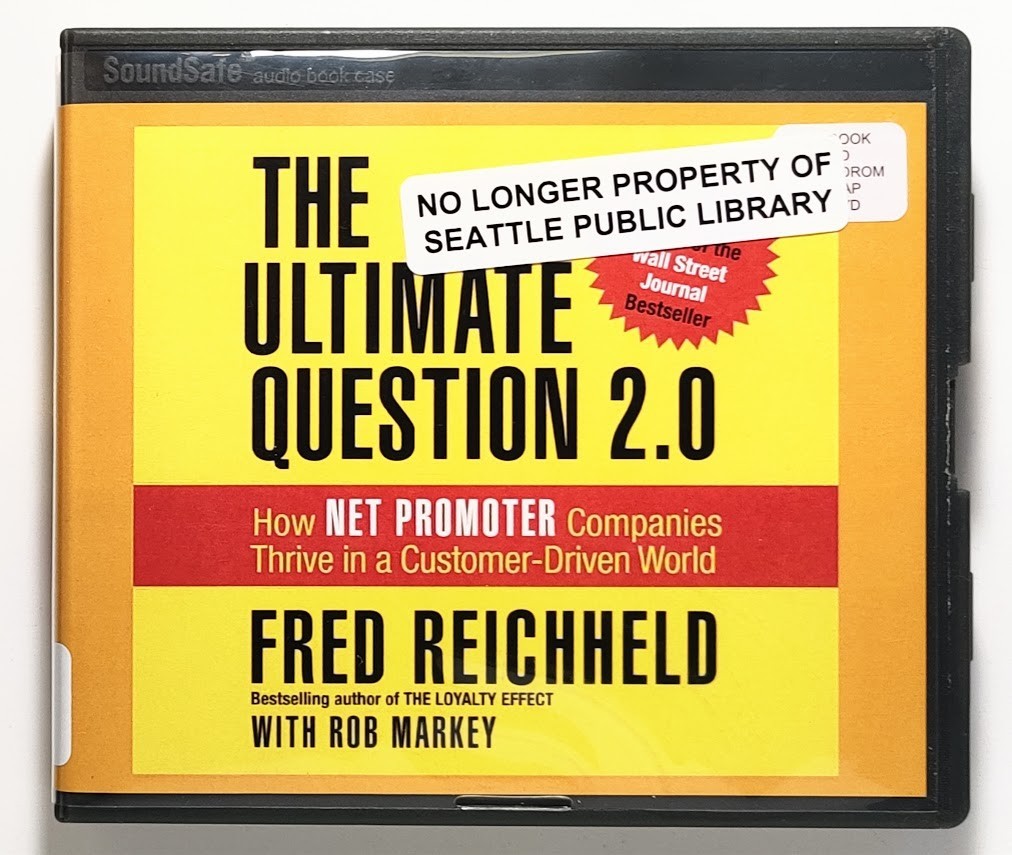The Ultimate Question 2.0 - Reichheld Audiobook 7 CD set - Net Promoter - EX LIB