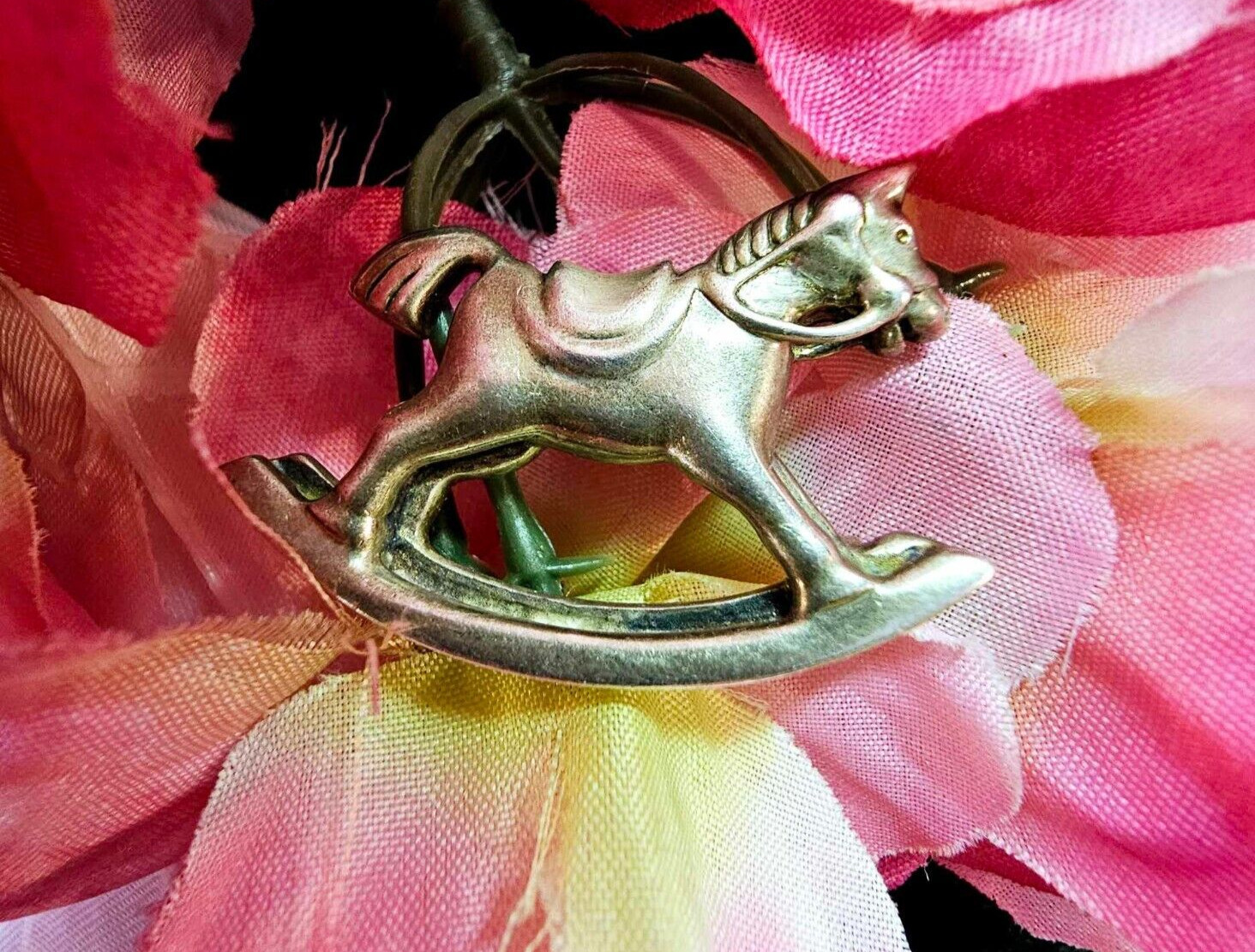 Signed 1991 Tiffany & Co Sterling Silver Rocking Horse Brooch Pin- Tested- S65