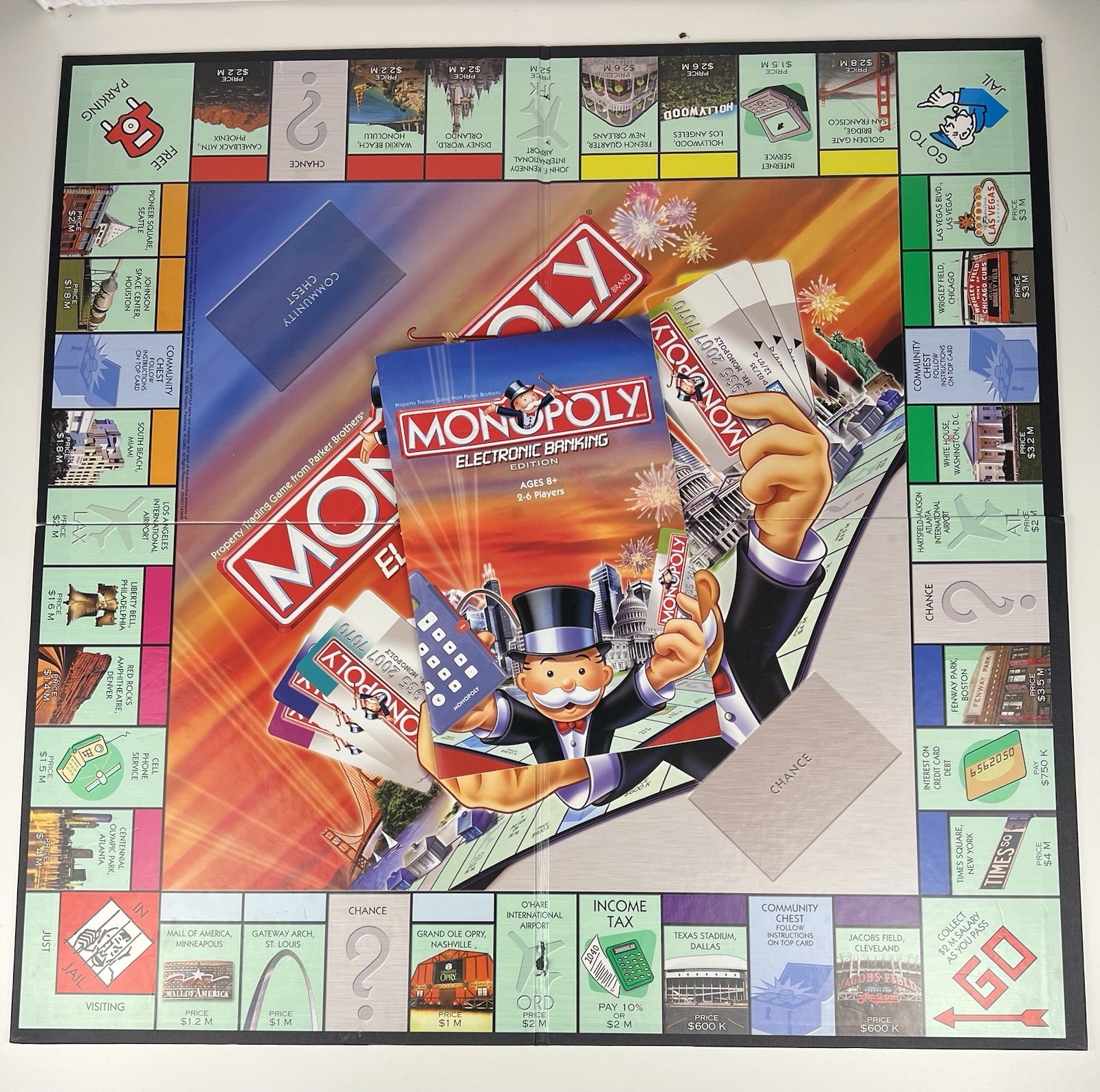 Parker Brothers MONOPOLY Electronic Banking Edition Board Game 07 Board/Booklet