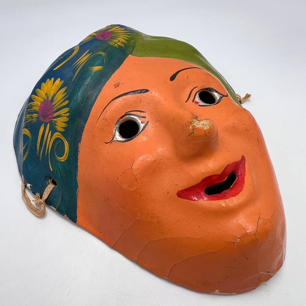 1950's Vintage USSR Paper Mache Carnival Halloween Face Mask Handmade
