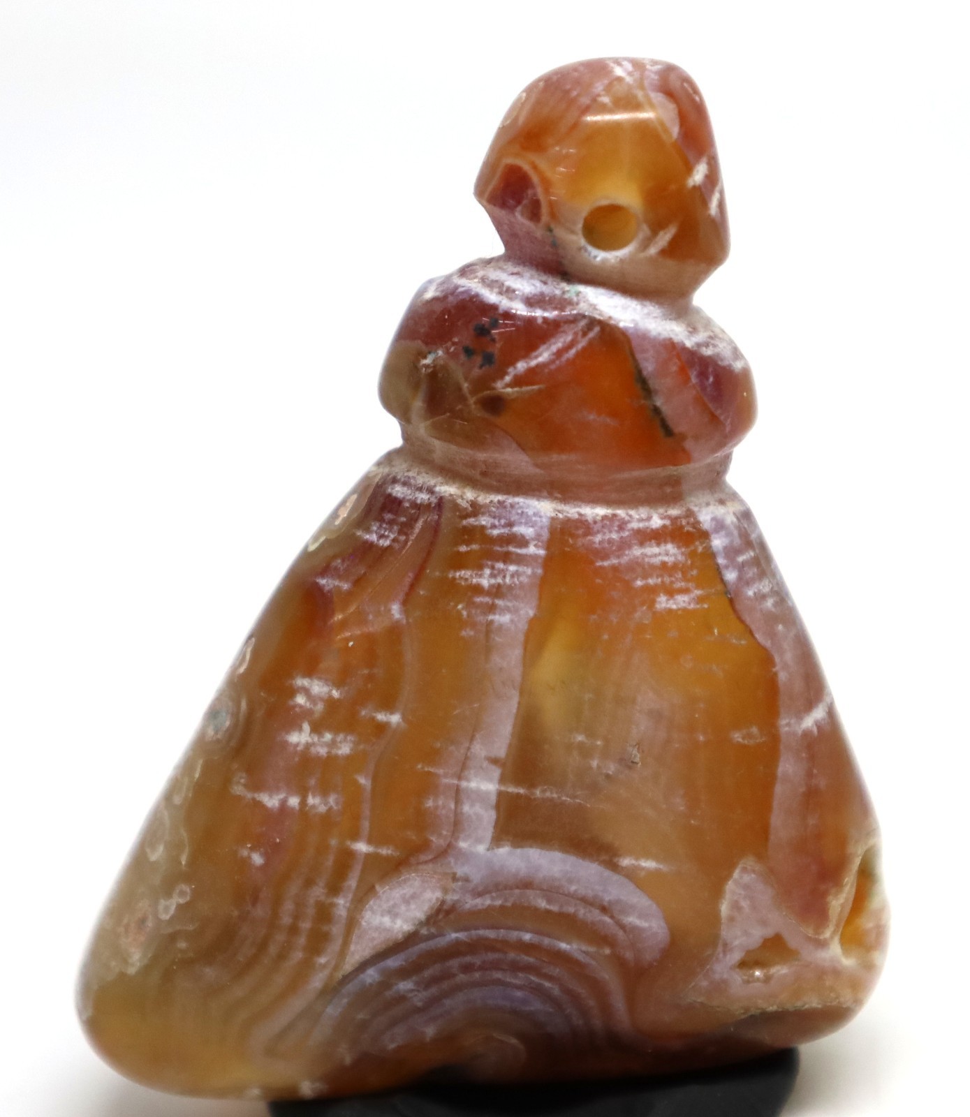 Genuine Ancient Old Bactrian Banded Agate Stone Bead with Eye over 2000 Year Old