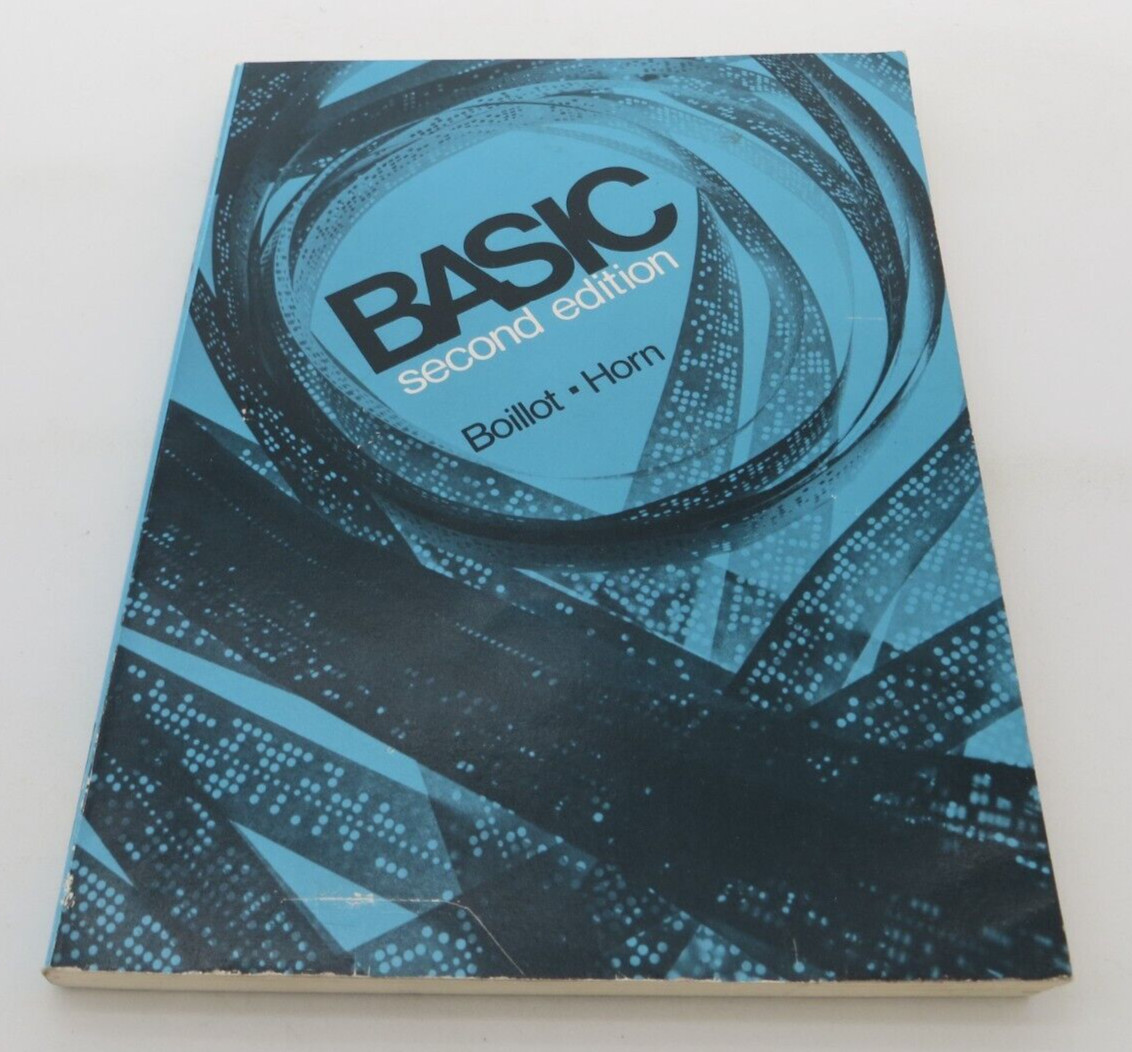 BASIC Second Edition Vintage 1979 Computer Book Boillot Horn VTG computing book