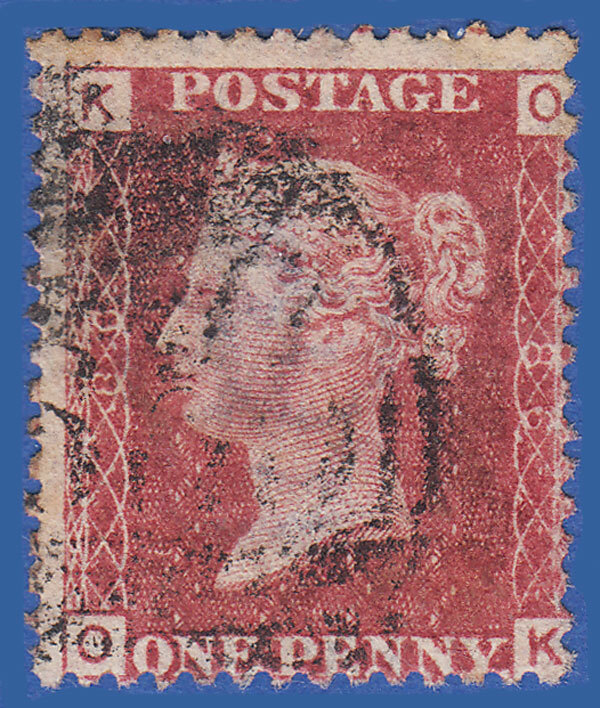 GB SG43/44 QV 1864 1d RED PLATE 86 OK GU