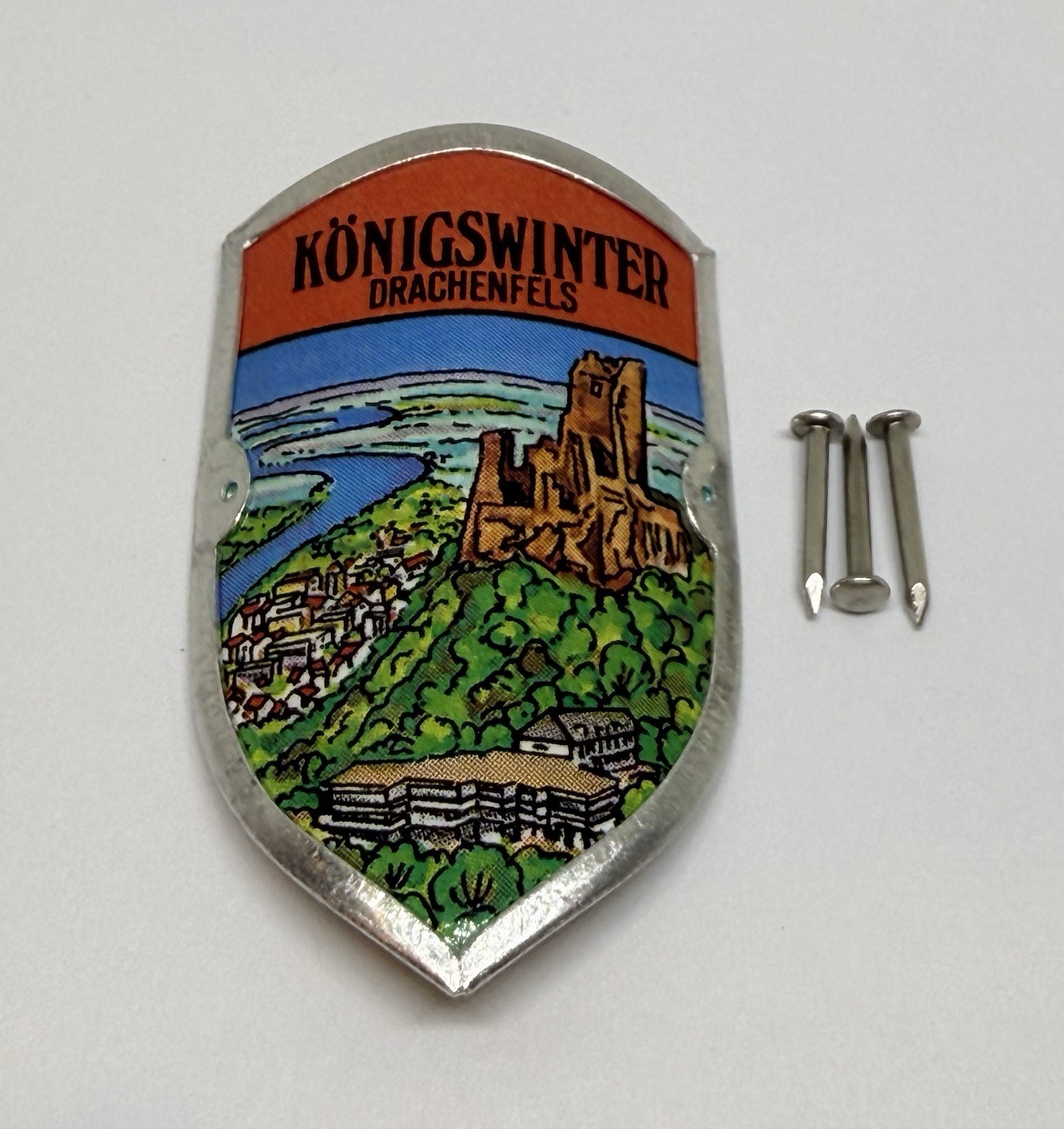 Konigswinter Drachenfels Germany Walking Hiking Stick Medallion (197B)