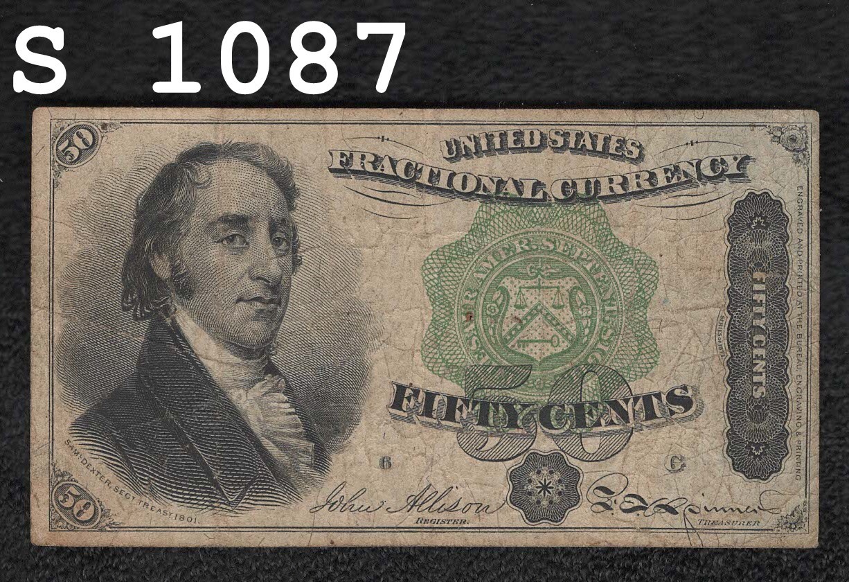 "Fourth Issue" FR#1379 .50 Cent Fractional Note "VF"