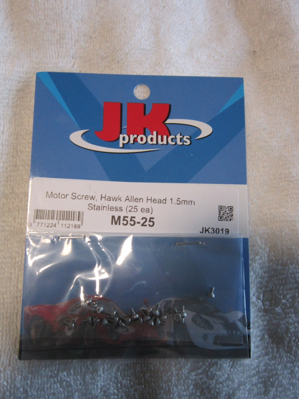 JK PRODUCTS  MOTOR SCREW HAWK ALLEN HEAD 1.5MM STAINLESS 25 PACK M55-25