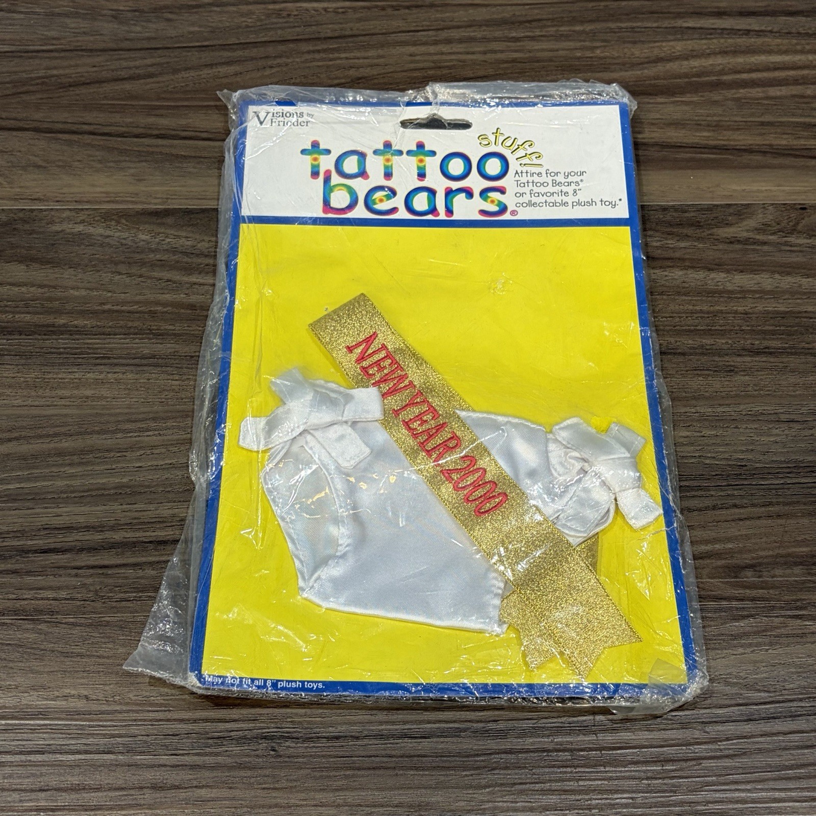 Vintage Tattoo Bears 8 Inch Plush Outfit New Year 2000 Baby Outfit Sealed