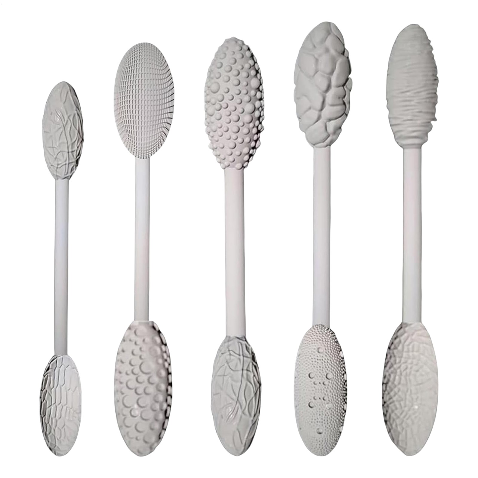 5pcs Texture Tool Sets For Clay Art Double-Ended Pottery Roller Sculpting Kit