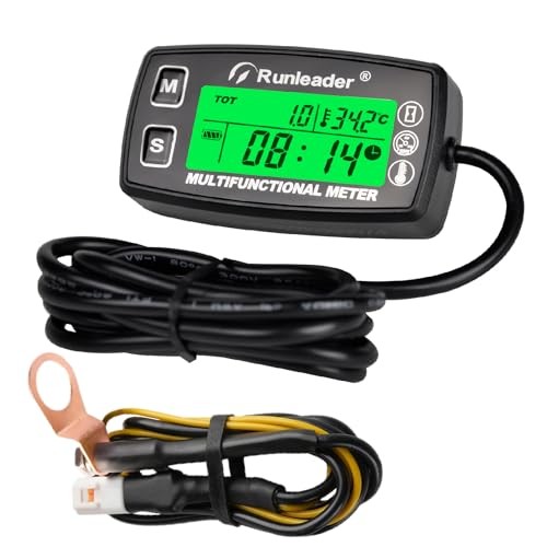  Digital Tach Hour Meter,Engine Temperature Gauge,Alert RPM & RL-HM035A-TS002