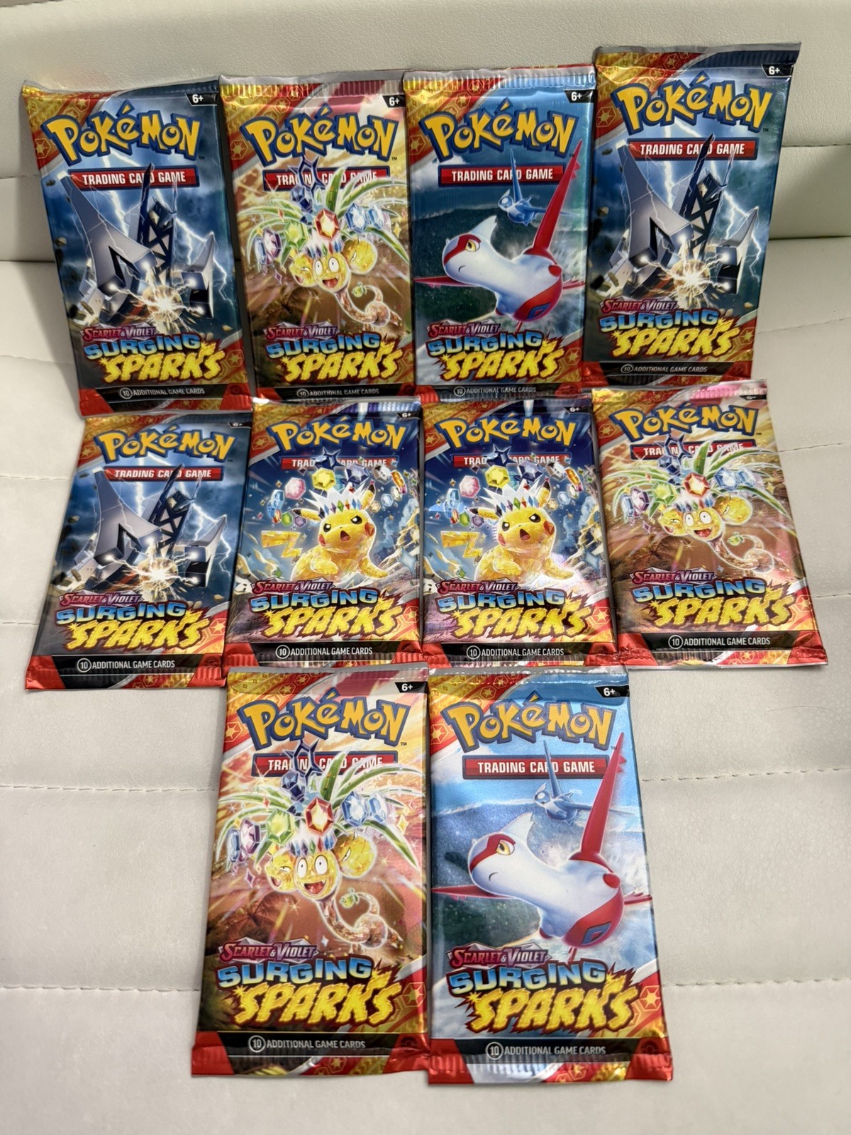 [LOT OF 10] Pokemon TCG Surging Sparks Booster Pack (FACTORY SEALED)
