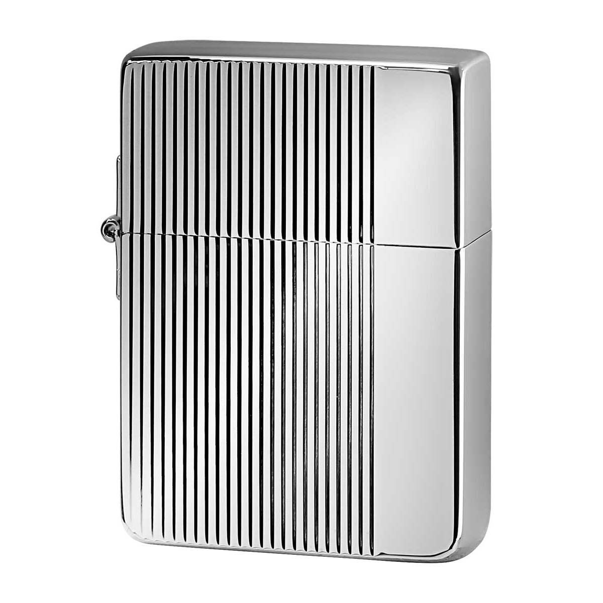 Zippo 1935 Replica Silver Diamond Cut Line Windproof Lighter Used