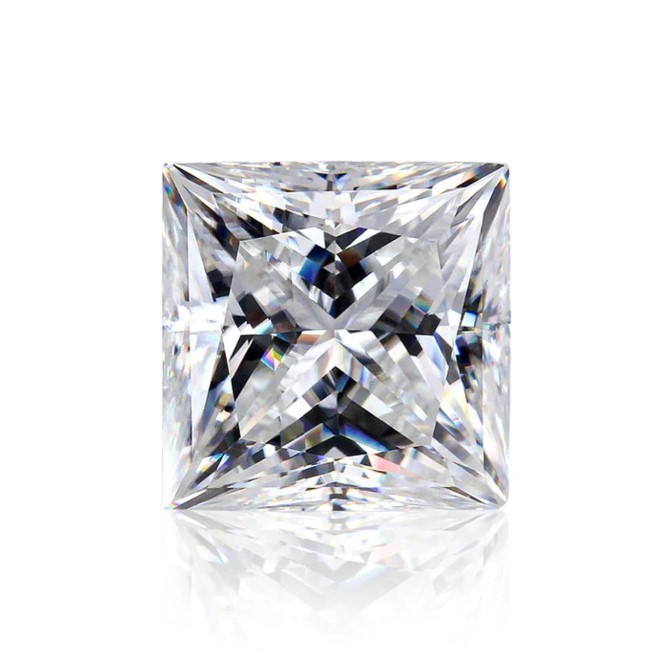 Lab Grown Diamond 6 Ct Princess Cut Natural D Color VVS1 Certified Loose Diamond