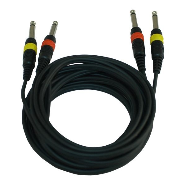 Peavey PV® Dual Cable 4M-2) 1/4"TS M to 2) 1/4"TS M