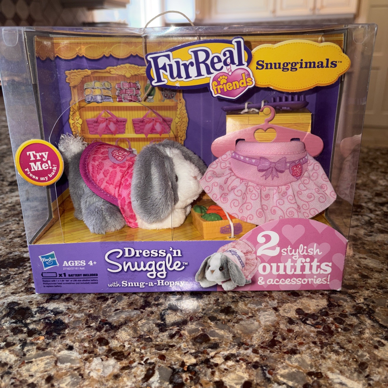 Furreal Friends snugglimals Rabbit dress 'n Snuggle 2 Stylish outfits Vintage