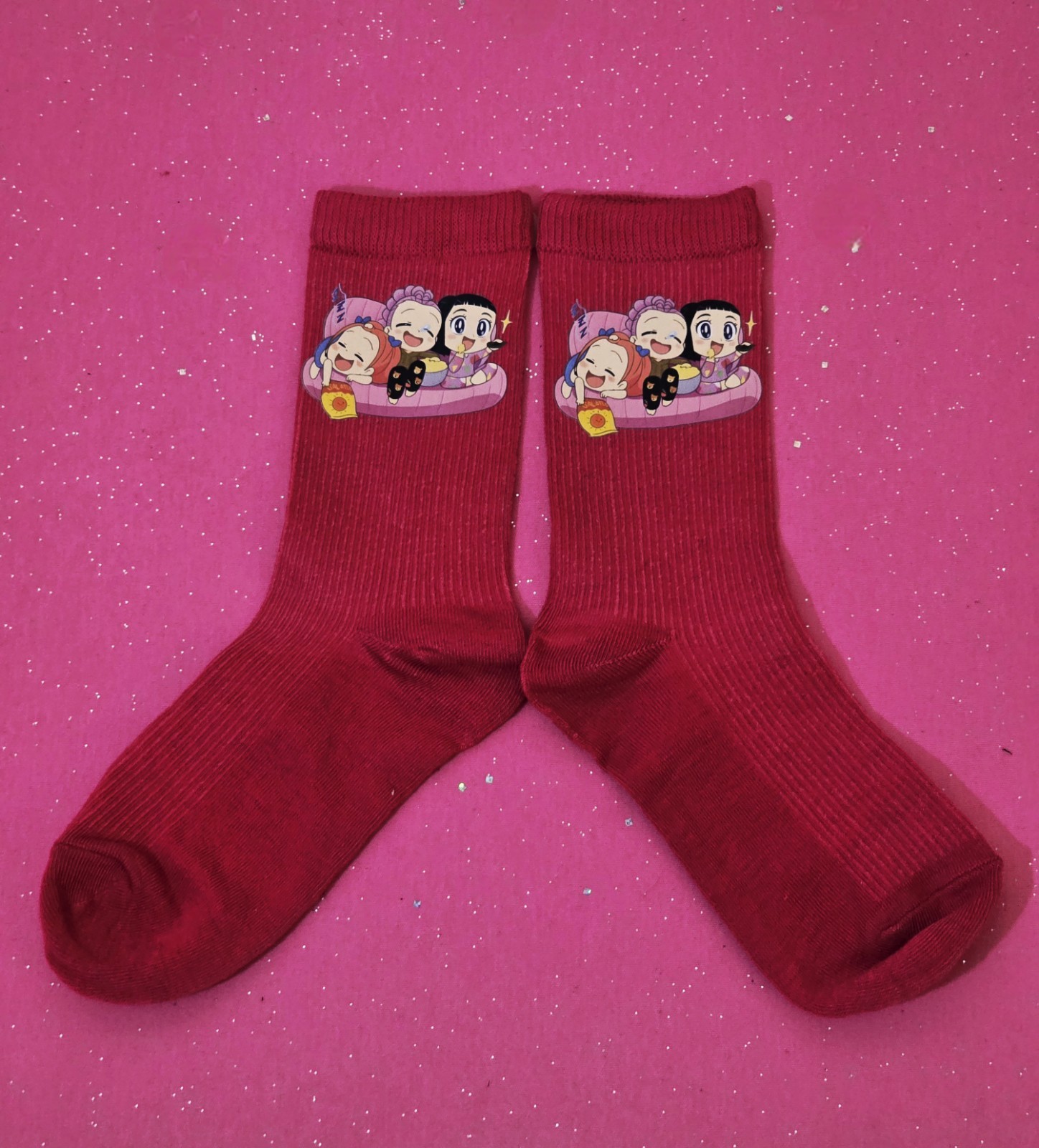 Girls KPop Demon Hunters Huntrix Girls Crew Socks Size 7-9Y