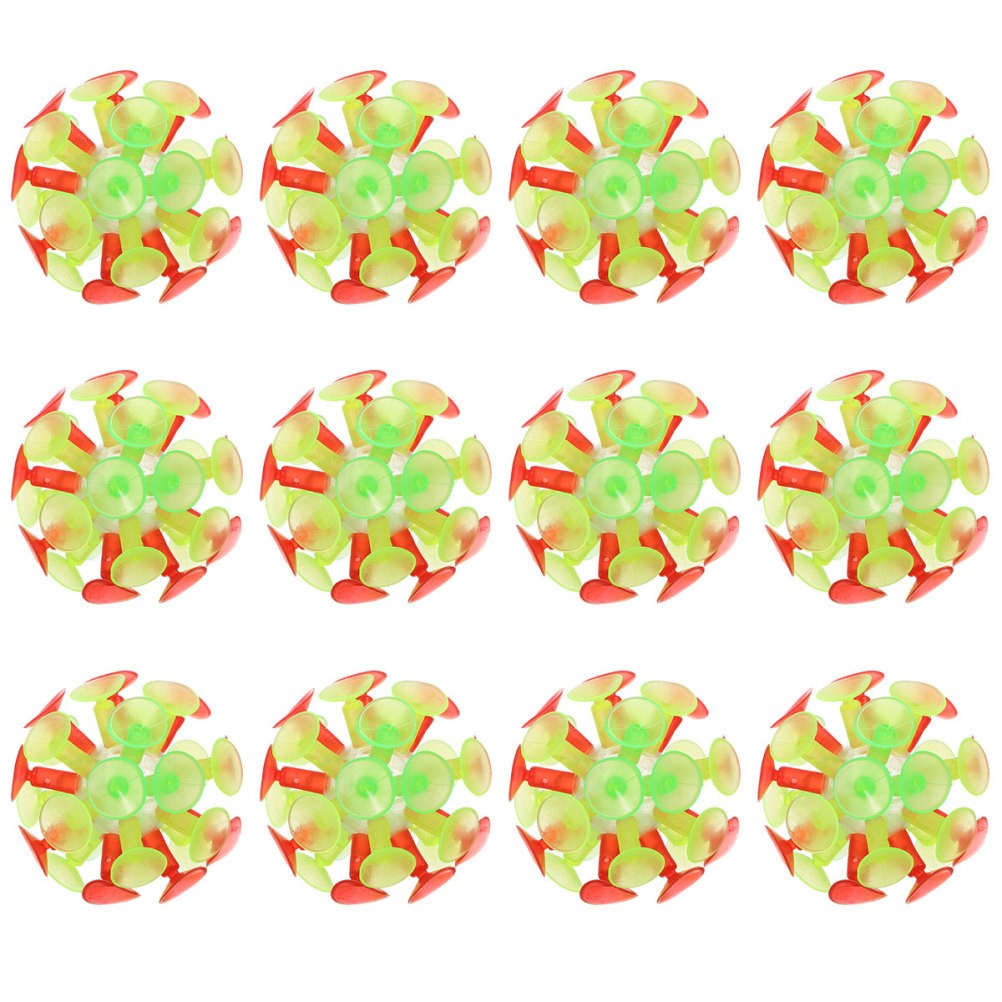  Toyvian 12PCS Children's Suction Ball Toy Parent-child Interaction Sucker Ball