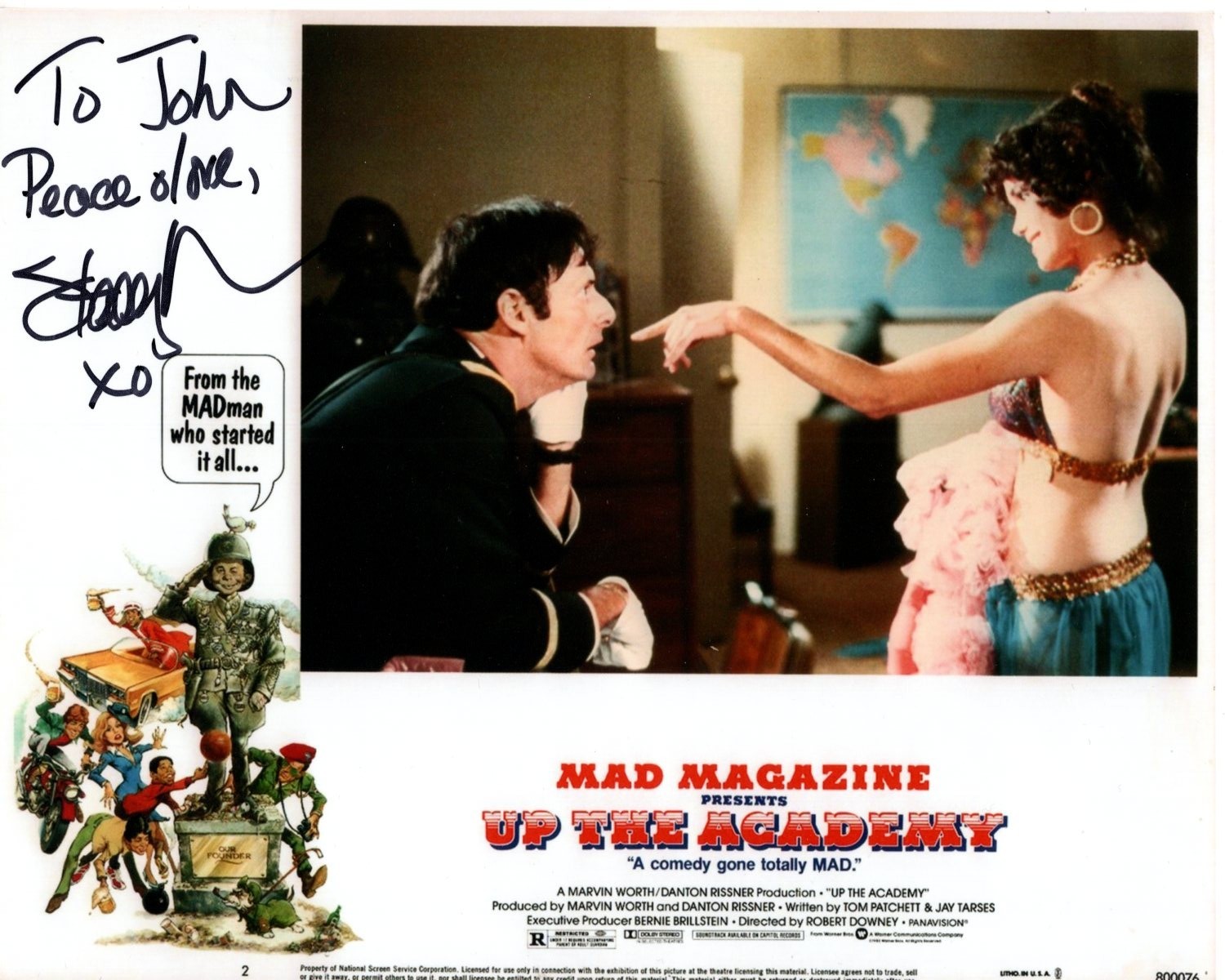 STACEY NELKIN Autographed Signed 8x10 UP THE ACADEMY CANDY Photograph - To John