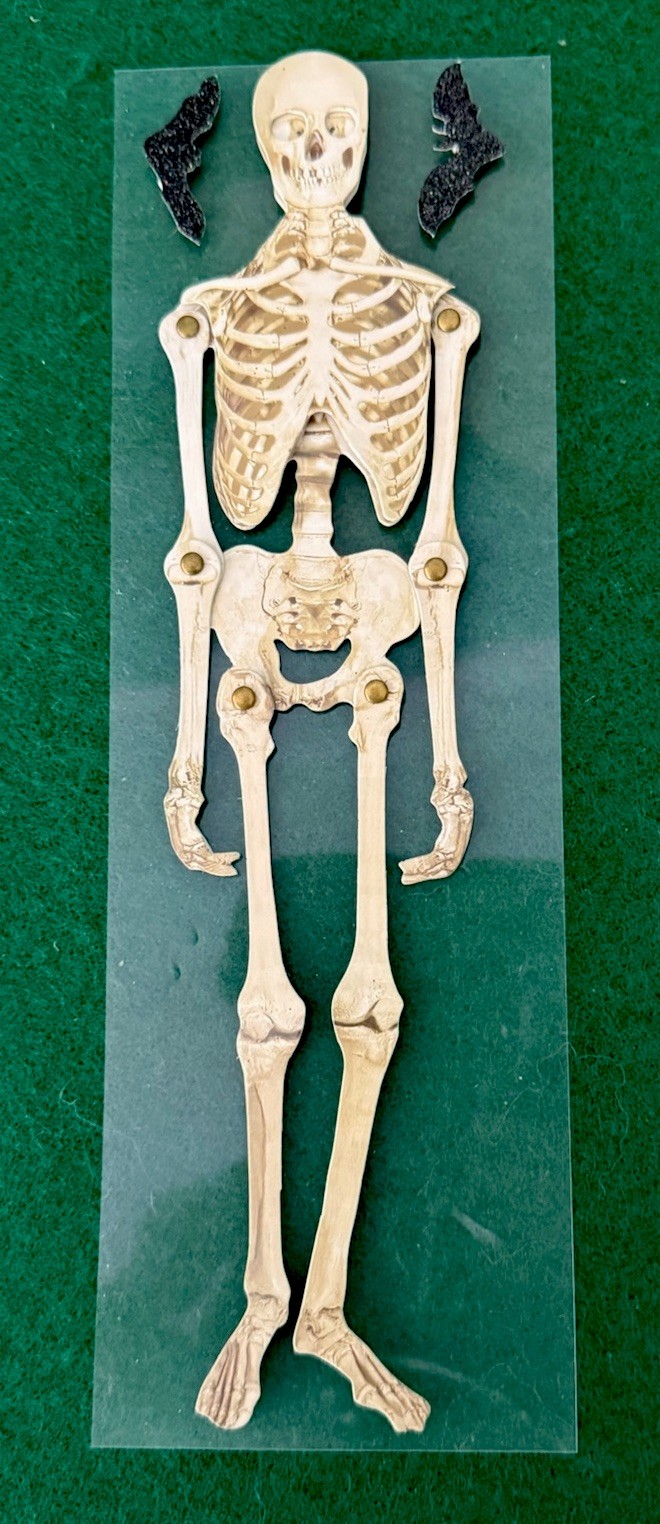 Paper House Jointed Skelton Bats Halloween 3 Pieces Scrapbooking Embellishment