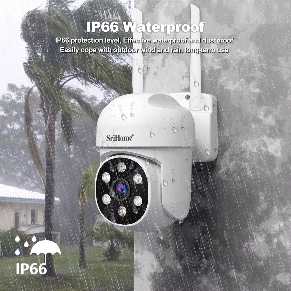 SH061 Wireless Monitoring Camera PTZ AI 1080P Home Security Camera Night Vision 