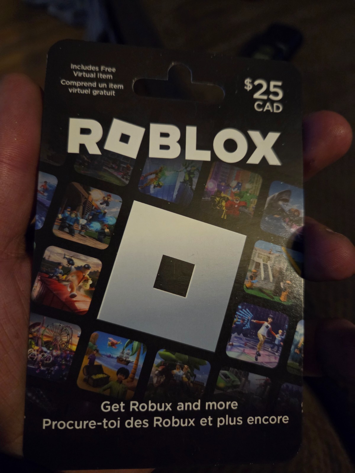 Roblox $25 Physical Gift Card includes Virtual item Gift Card Roblox Game