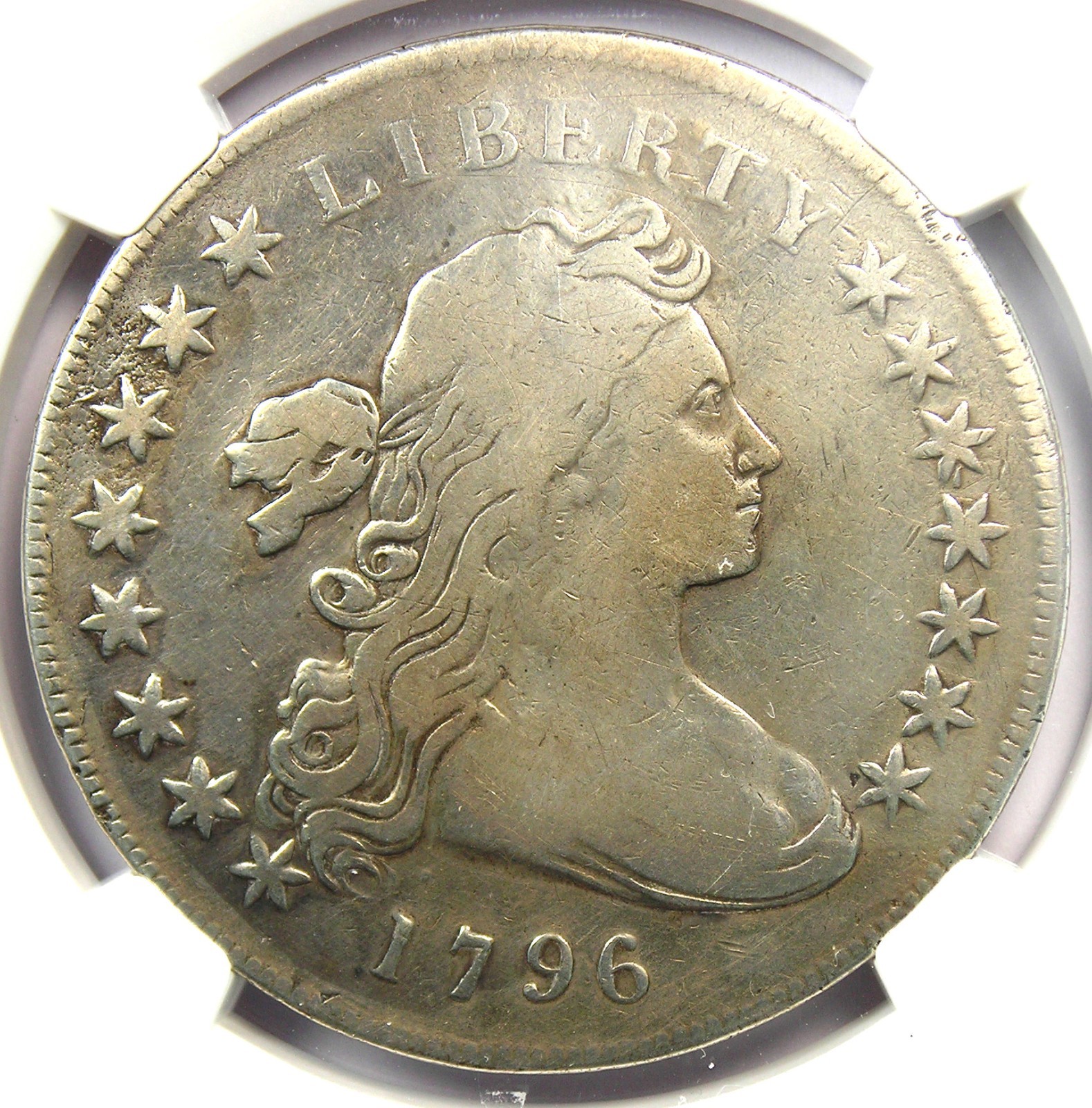 1796 Draped Bust Silver Dollar $1 Small Eagle Coin - Certified NGC VG Details